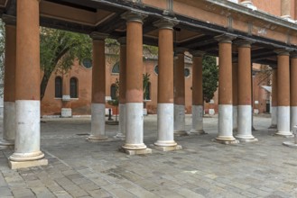 Arcade at Campo della Confraternita, Venice, Veneto, Italy