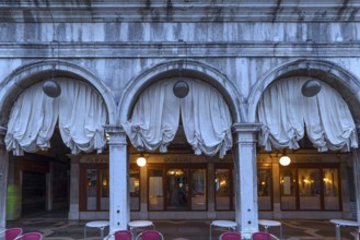 Detail of the arcades of the old Procuration, 16th century, Venice, Italy