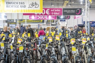 Fahrrad Essen, public fair in the halls of Messe Essen, retailers and manufacturers show everything