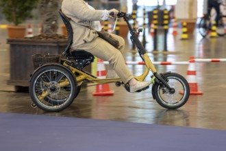 Test drives of new bikes at the public trade fair Fahrrad Essen, in the halls of Messe Essen,