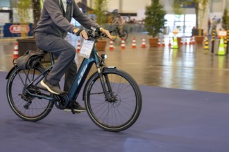 Test drives of new bikes at the public exhibition Fahrrad Essen, in the halls of Messe Essen,