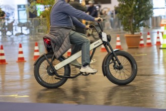 Test drives of new bikes at the public trade fair Fahrrad Essen, in the halls of Messe Essen,