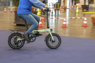 Test drives of new bikes at the public trade fair Fahrrad Essen, in the halls of Messe Essen,