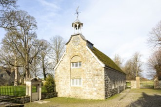 Gable end of former stables housing Alexander Keiller archaeology museum, Avebury, Wiltshire,