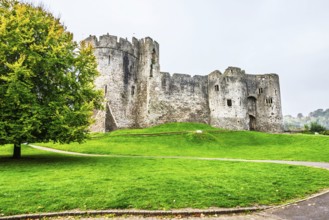 Chepstow Castle, River Wye, Chepstow, Monmouthshire, Wales, UK