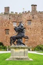 Autumn colors over Powis Castle and Garden, Welshpool, Powys, Wales, UK