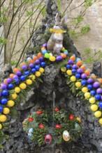 Easter fountain in Franconian Switzerland, Bamberg district, Upper Franconia, Bavaria, Germany,