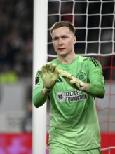 Goalkeeper Vijami Sinisaldo Celtic Glasgow FC (12) Gesture Gesture Football UEFA Europa League,