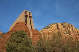 Sedona, Arizona - The Chapel of the Holy Cross, a Catholic chapel built into the red rocks of