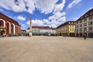 Obelisk fountain, fountain, obelisk, shell limestone, architect Andreas Gärtner, chapel, city