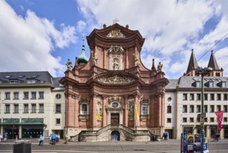 Neumünster church, baroque style, general architecture, commercial building, pedestrian zone, city