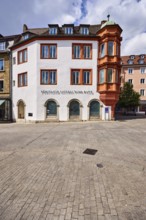 Fürstlich Castellsche Bank, Credit-Casse AG, historic commercial building with tower, residential