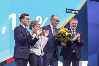 38th Federal Party Congress of the CDU of Germany in Stuttgart. Federal Chancellor Friedrich Merz