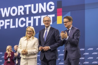 38th Federal Party Conference of the CDU in Stuttgart. Long applause for Federal Chancellor