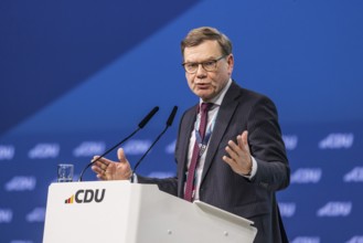 38th Federal Party Congress of the CDU of Germany in Stuttgart. Johann Wadephul, Minister of