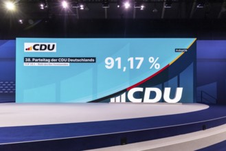 Stuttgart, Baden-Württemberg, 38th Federal Party Congress of the CDU of Germany in Stuttgart.