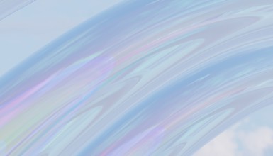 A beautiful abstract image featuring an iridescent wave with pastel colors flowing across a light