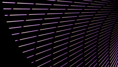 This image showcases diagonal streaks of purple and white light against a black background,