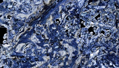 A captivating abstract image showcasing intricate details of blue water textures. The interplay of