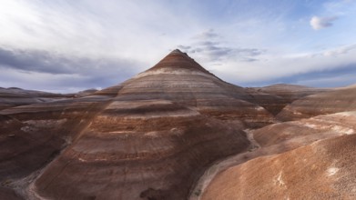 Captivating view of the Hanksville Bentonite hills in Utah, USA. The vibrant layered formations