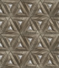 This 3D illustration showcases a geometric pattern featuring triangular shapes with a wood texture.