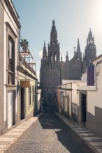 This image captures the stunning San Juan Bautista Church, located in Arucas, Gran Canaria, seen
