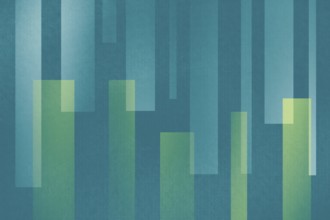 Digitally created abstract geometric business background, featuring vertical blocks in varied