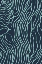This image features an abstract background with flowing lines in varying shades of blue and teal,