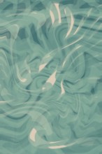 This abstract background illustration features smooth, flowing teal waves with cream highlights.