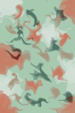 This illustration showcases fluid abstract patterns with soft pastel hues and swirling organic