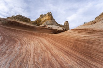 A breathtaking view of the unique and vibrant rock formations at White Pocket in Arizona, USA,