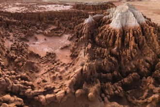 Captivating view of the intricate and unusual rock formations at Goblin Valley State Park,
