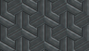 A captivating 3D illustration of hexagon stripes forming a seamless geometric pattern. Perfect for