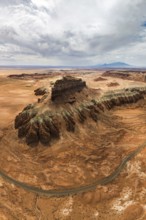 A majestic aerial perspective of Goblin Valley State Park, showcasing its stunning eroded rock