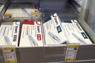 Ozempic, slimming syringe, potency, diabetes, Germany, storage of medication packs in the