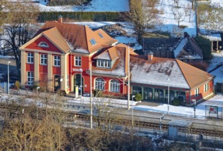 Historic Chorin Monastery railway station in the UNESCO Schorfheide-Chorin Biosphere Reserve.