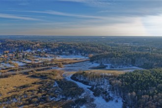 Winter landscape in the Schorfheide-Chorin UNESCO Biosphere Reserve. Chorin, Barnim, Brandenburg,