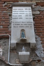 Memorial plaque for the victims of the Second World War, Venice, Veneto, Italy