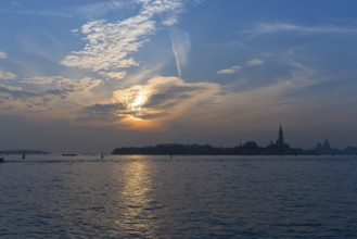 View of Giudecca Island in the evening, Venice, Veneto, Italy