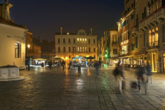 Campo Santa Maria Formosa at night, Venice, Veneto, Italy