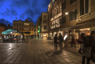 Night scene at Campo Santa Maria Formosa, Venice, Veneto, Italy