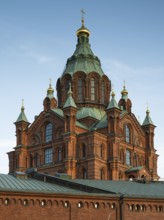 Russian Orthodox Uspenski Cathedral in the evening light, Katajanokka, Helsinki, Finland