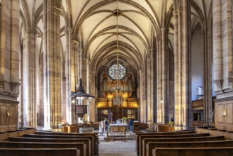 Interior of the Lutheran St. Thomas Church or Église Saint-Thomas), Strasbourg, Alsace, France