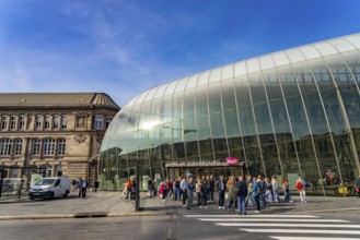 The railway station in Strasbourg, Alsace, France