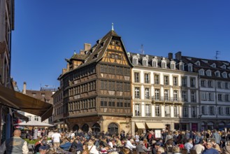 Kammerzell House and Restaurants on Pl. de la Cathédrale Square in Strasbourg, Alsace, France