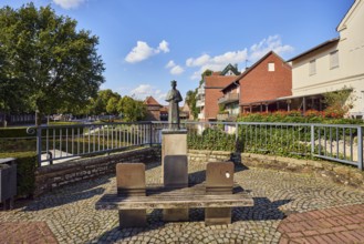 Saint Johannes Nepomuk bridge saint, general architecture, houses, brick buildings, residential