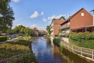 Mühlenstever, Stever river, residential buildings, brick buildings, houses, general architecture,