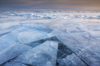 Russia, Siberia. Situated in south-east Siberia, the 3.15-million-ha Lake Baikal is the oldest (25