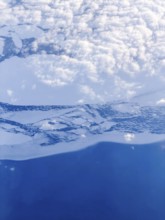 Structures in ice, frozen sea, Bothnia, aerial view, Gulf of Bothnia