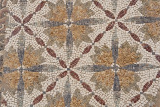 Mosaics at the ancient archaeological ruins of the Phoenician city of Carthage overlooking the Gulf